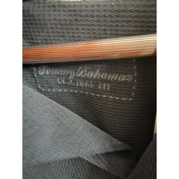 Tommy Bahma San Clemente Camp Shirt 100% Silk Textured Black Size XL NWT! - Picture 3 of 9